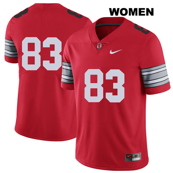 Ohio State Buckeyes Women's Terry McLaurin #83 Red Authentic Nike 2018 Spring Game No Name College NCAA Stitched Football Jersey LZ19S54WX